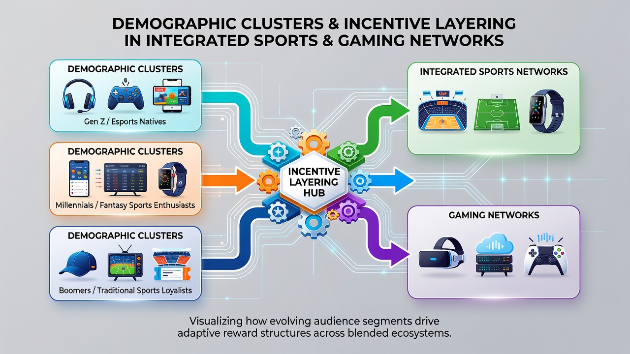 Illustration der Anreizschichtung über demografische Gruppen hinweg in hybriden Sport- und Gaming-Plattformen