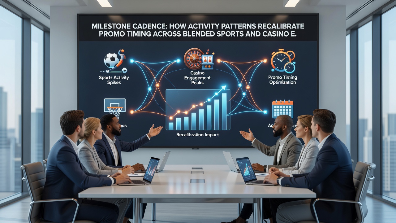 Grafik illustriert Synchronisation von Meilensteinen und Werbeaktionen in Sport-Casino-Hybriden